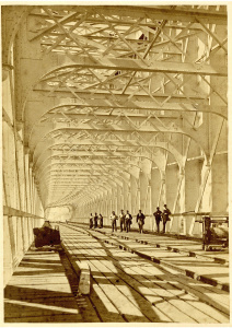 Spoorbrug over de Lek, Culemborg, 1868 Pieter Oosterhuis